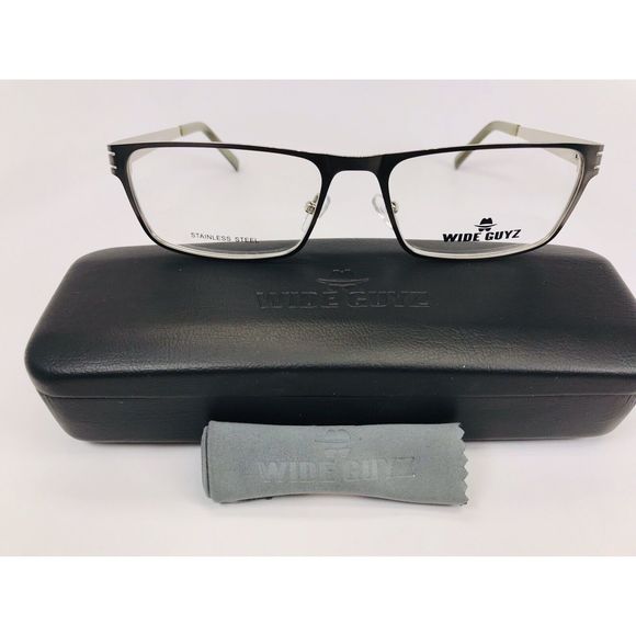 New Wide Guyz Pewter BOSS Eyeglasses 58mm for The Stylish Large Man - Picture 2 of 12